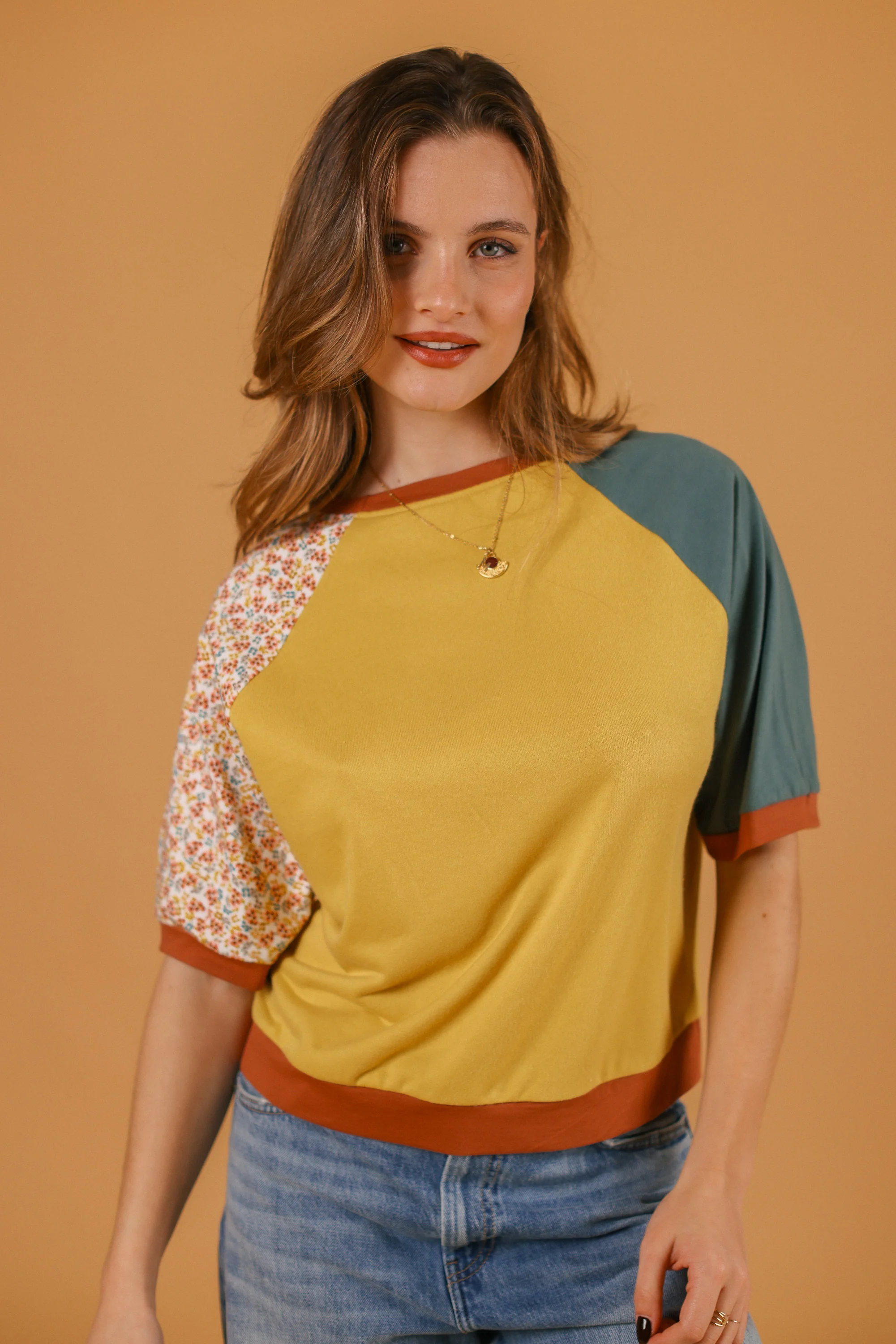 Top Emory Mustard Floral - Image 5