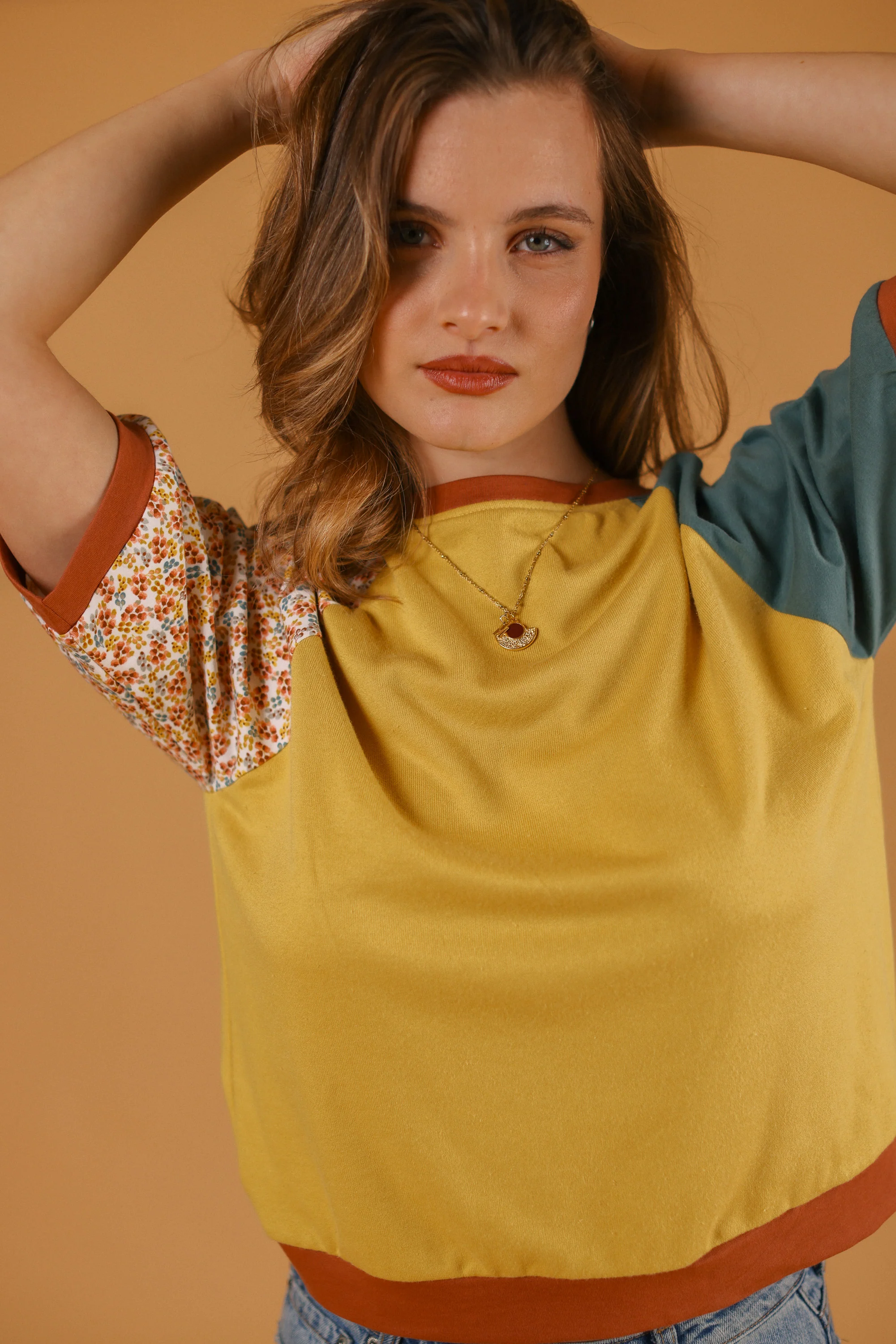 Top Emory Mustard Floral - Image 7
