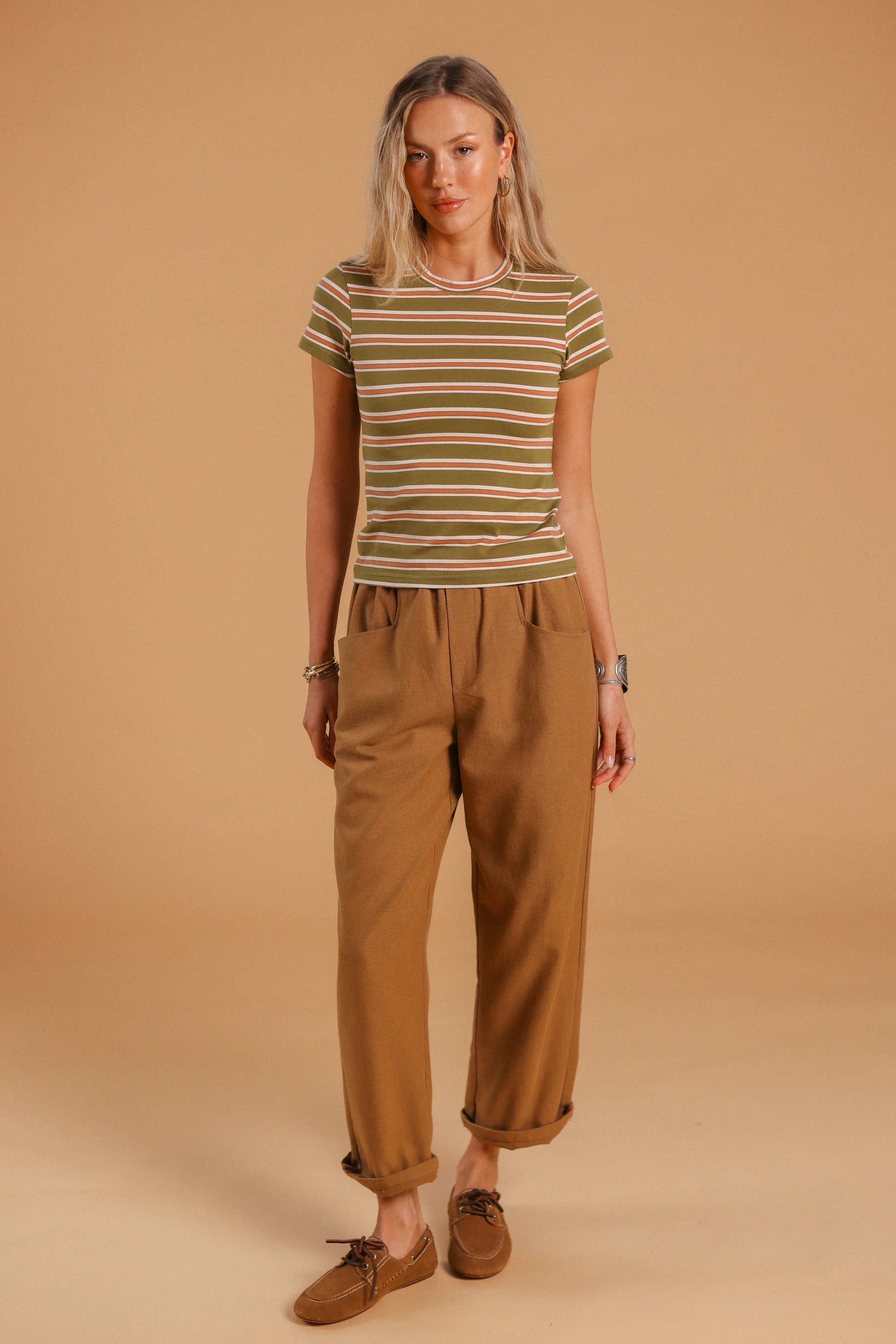 Top Jules Olive Stripes - Image 5