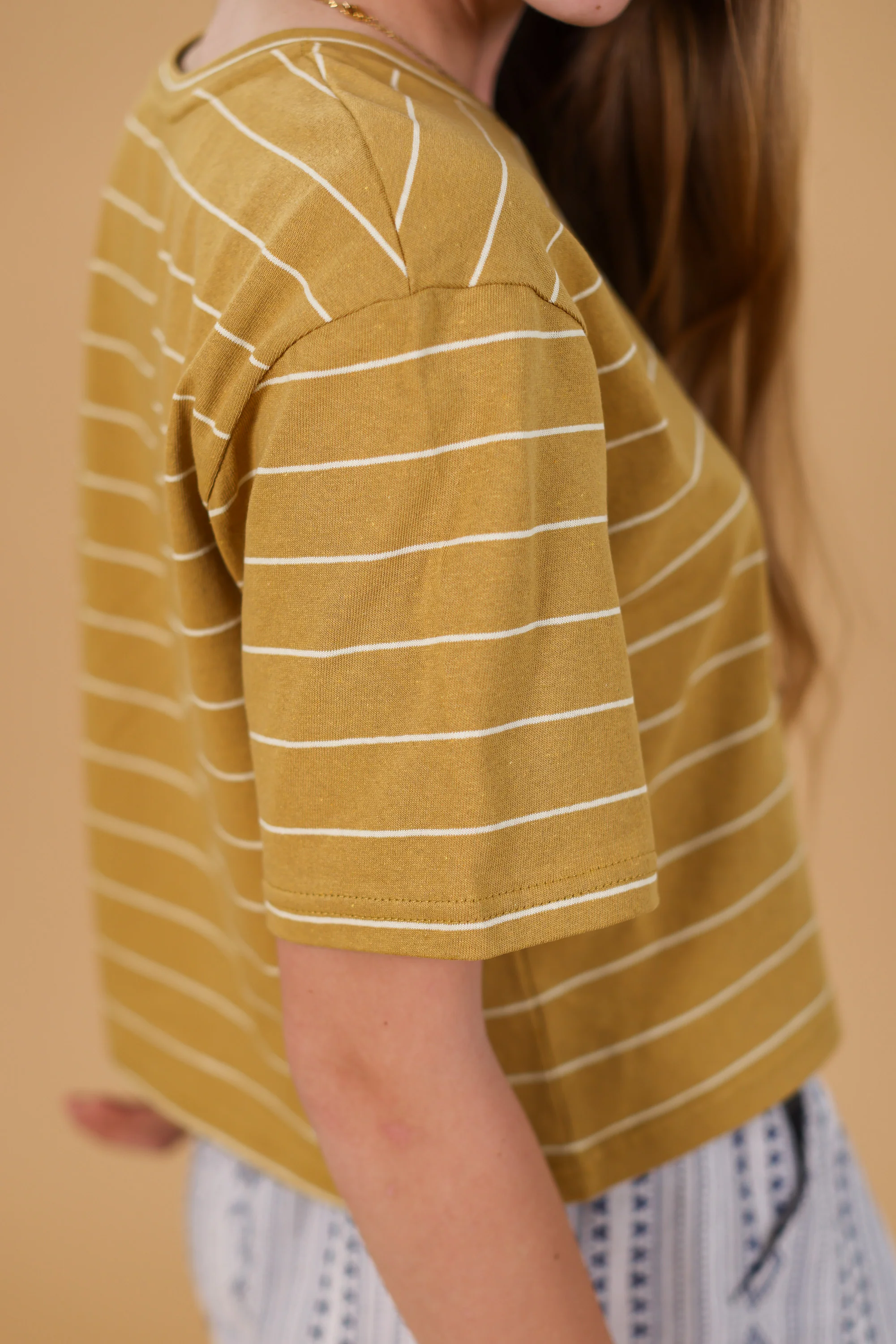 Top Kyra Mustard Stripes - Image 4