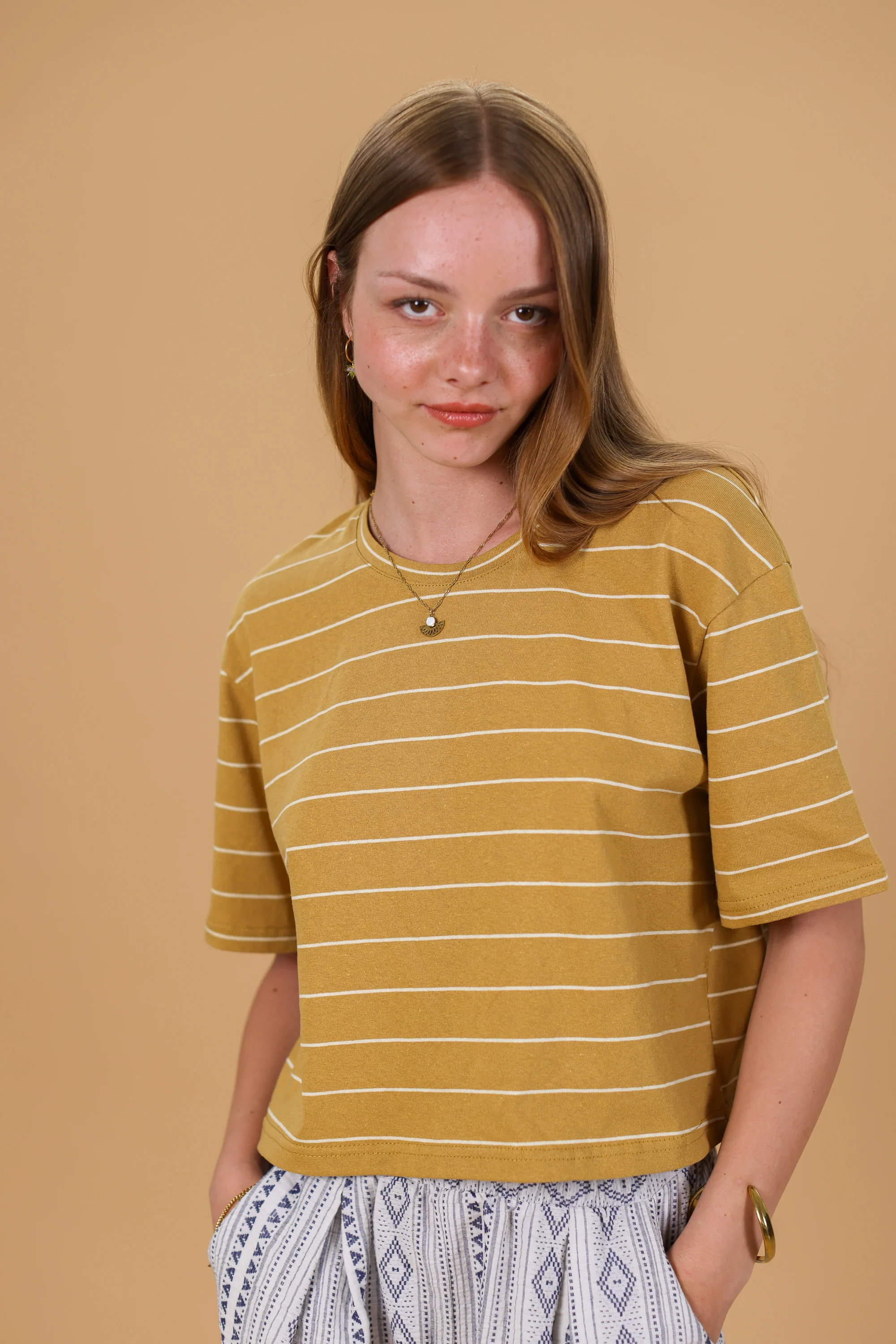 Top Kyra Mustard Stripes - Image 5