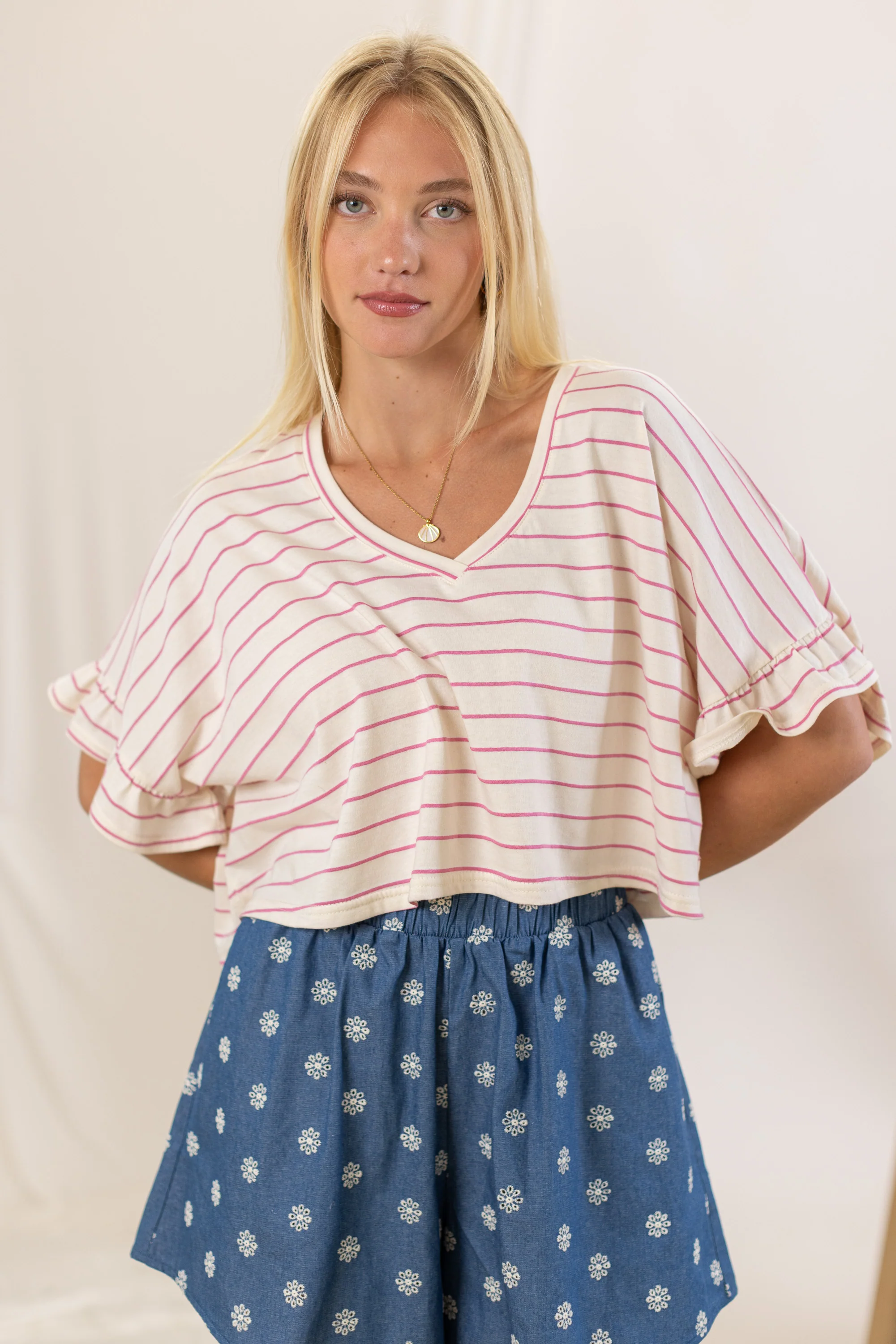 Top Rosienne Magenta Stripes - Image 5