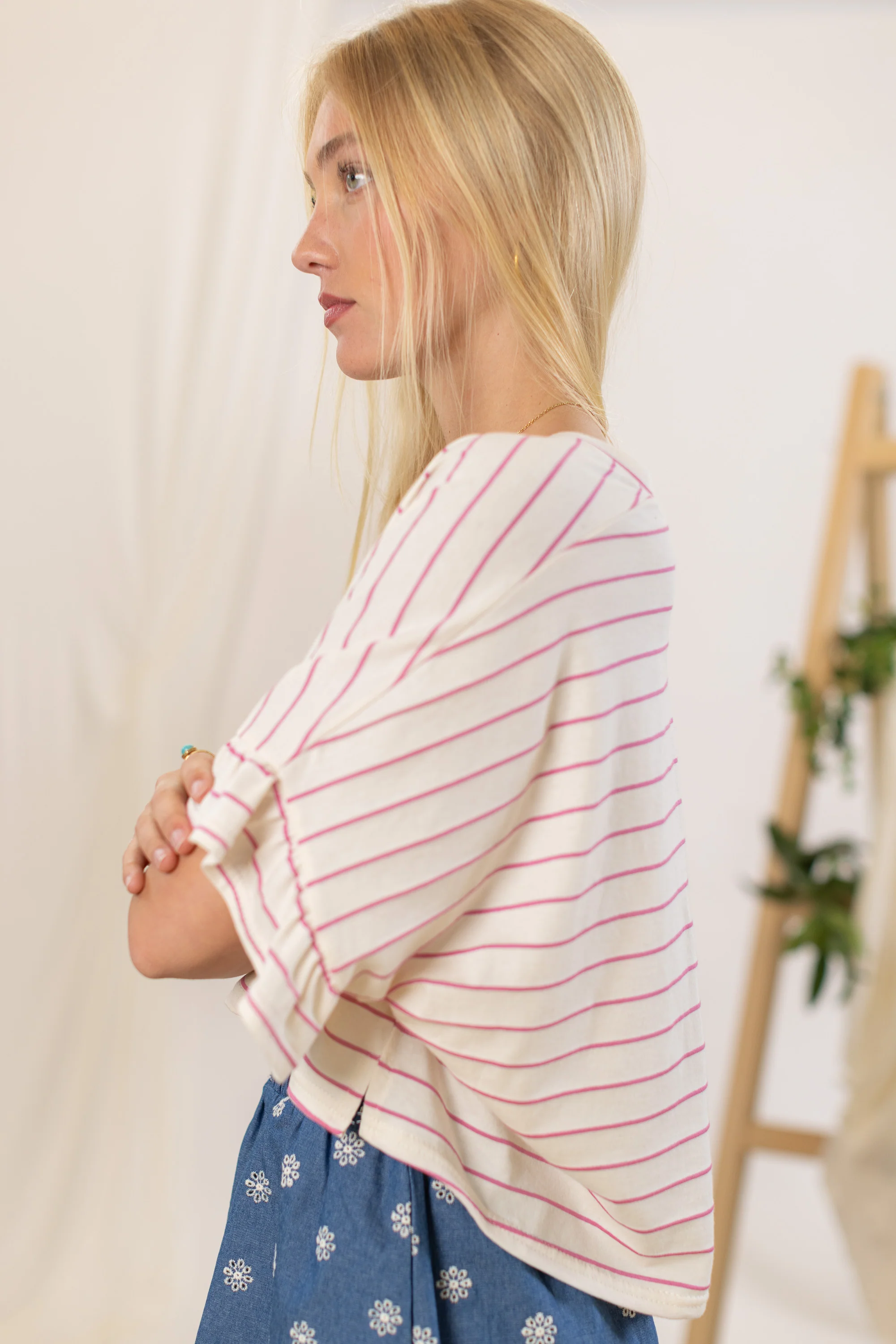 Top Rosienne Magenta Stripes - Image 8