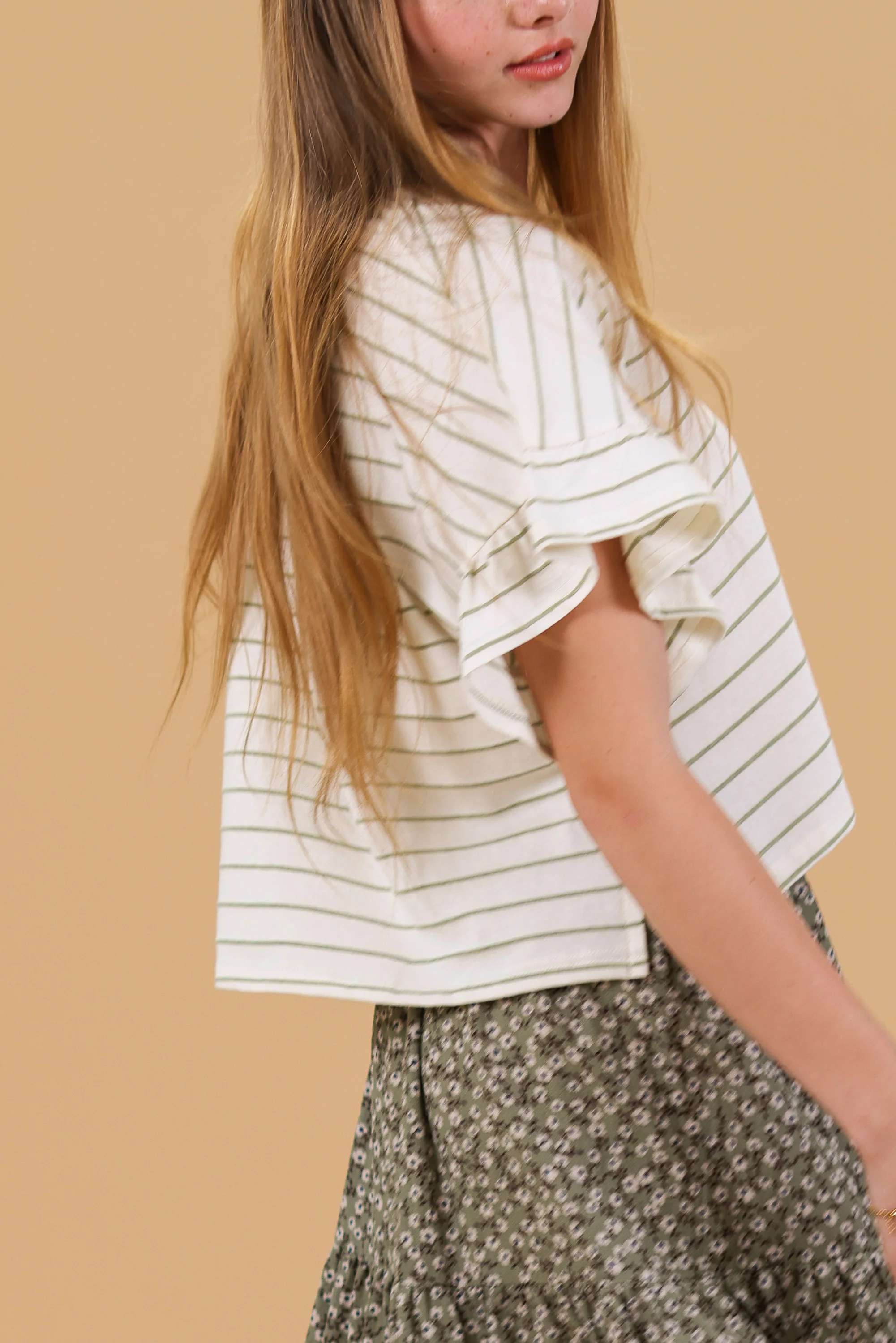 Top Rosienne Olive Stripes - Image 5